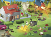 Exploding Kittens Housing Boom puslespilkunst med huskaos